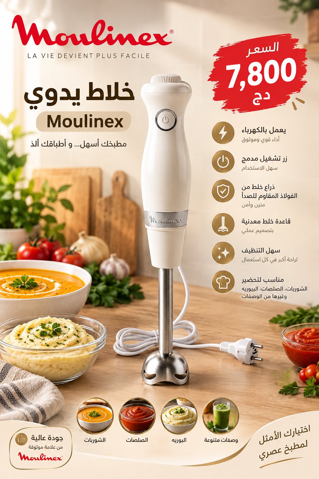 Mixeur Plongeant Moulinex Soleil – Mixeur de Cuisine