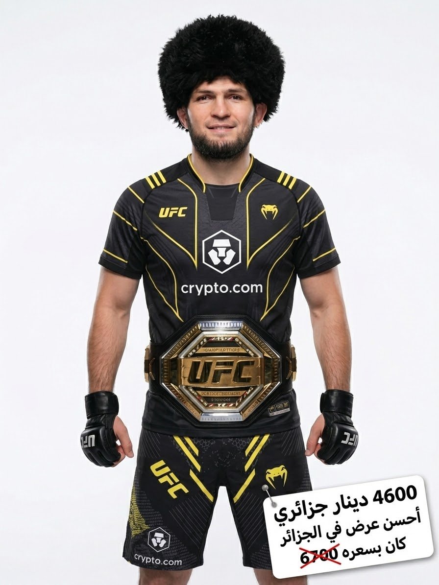 طقم المحارب الأسطوري (Champion Edition) أسود + أصفر ذهبي حبيب نورمحمدوف