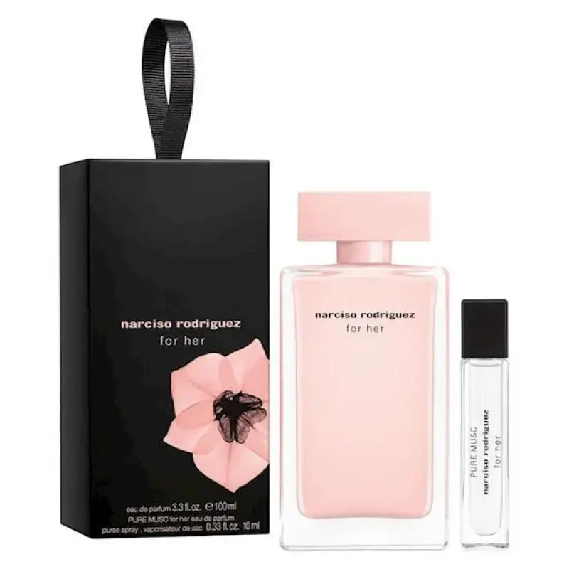 COFFRET TRAVEL NARCISO RODRIGUEZ FOR HER EDP 100 ML + PURE MUSC EDP 10 ML