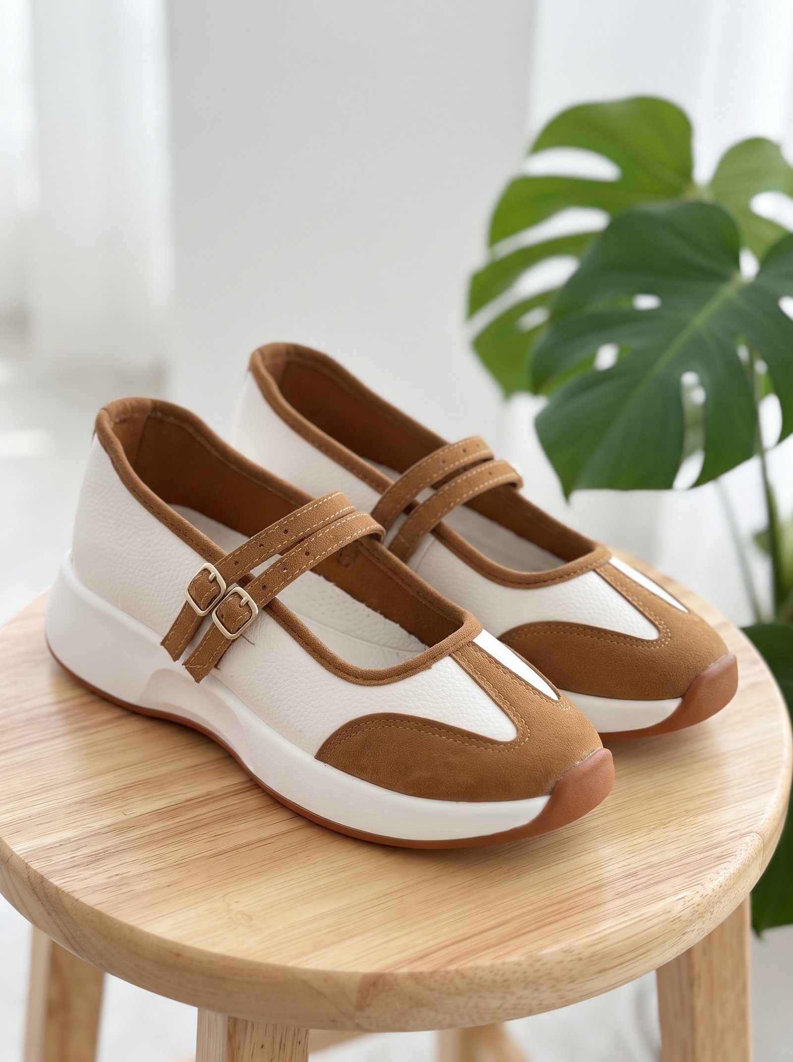 Mocassin Mary Jane à Double Brides – Demi-Saison