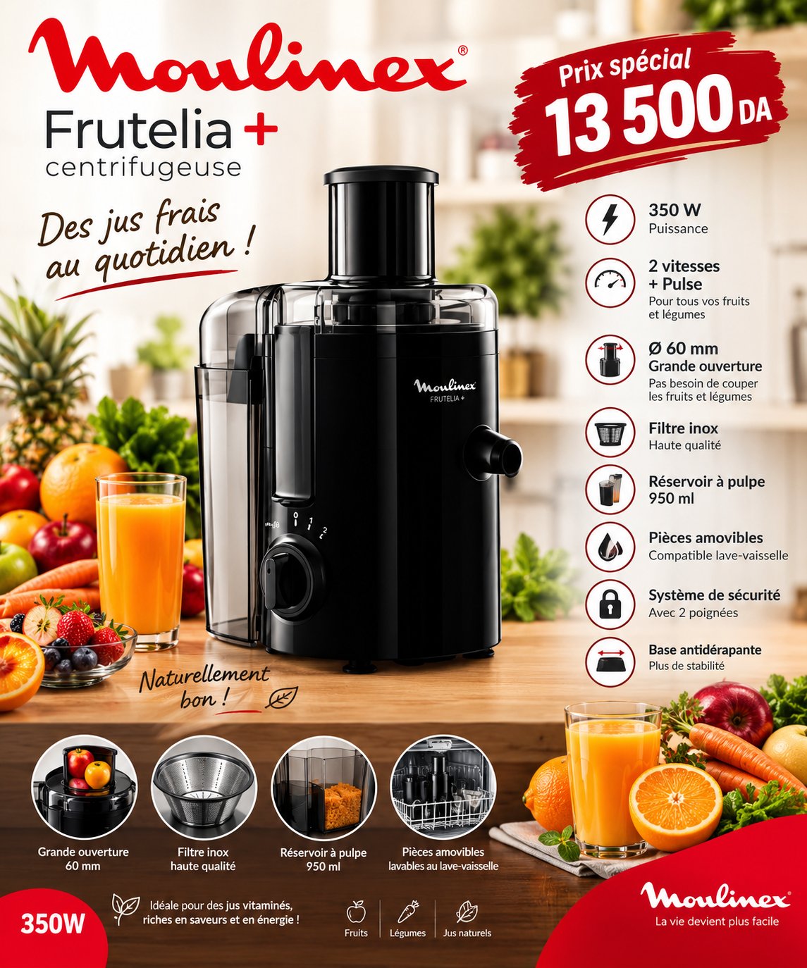 Centrifugeuse Moulinex Frutelia+