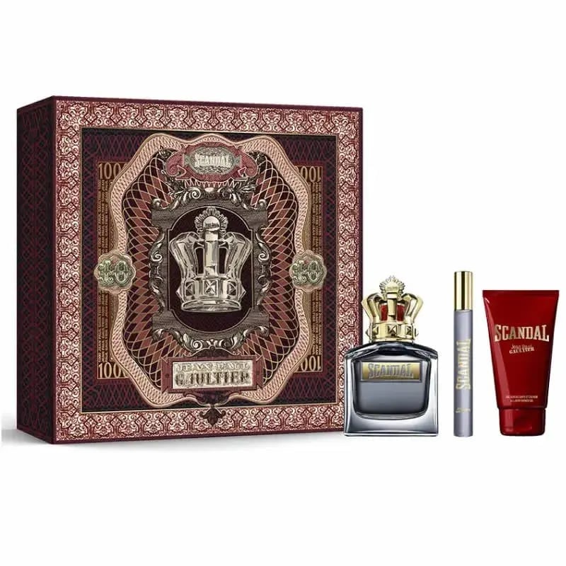 COFFRET JPG SCANDAL HOMME EDT 100 ML + MINI EDT 10 ML + GD 75 ML