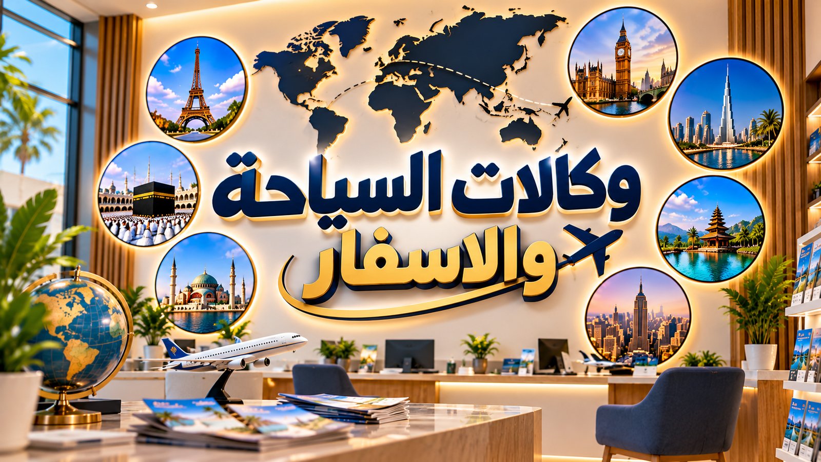 ديكور وكالات السفر والسياحة